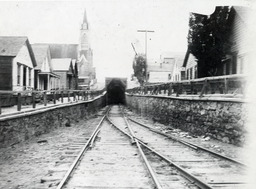 View of entrance to Virginia and Truckee Railroad Tunnel No. 6