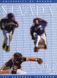 Baseball program cover, University of Nevada, 1996