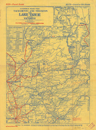 Automobile Roads from Sacramento and Stockton to Lake Tahoe and Vicinity