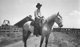 Fred Dressler on horseback
