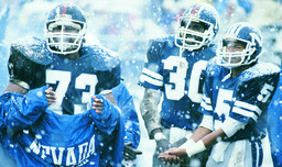 Derek Kennard, Anthony Corley, and Calvin Sailes, University of Nevada, 1983