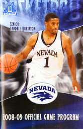 Men's basketball program cover, University of Nevada, 2009