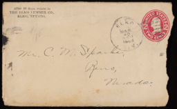 Envelope addressed to Mr. C. M. Sparks
