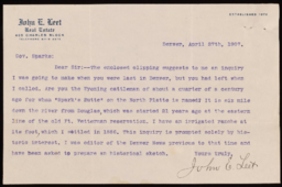 Letter and postcard to Governor Sparks from John E. Leet