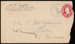 Letter and envelope to Charles M. Sparks from B. G. McBride, 4