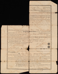 Deed of conveyance and bond of indenture between Thomas S. and Elmira Elston and David F. Knight