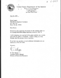 Addendum and supporting documentation for the emergency removal, Nevada Wild Horse Range (NWHR)