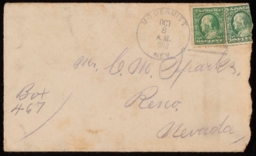 Letter and envelope to Charles M. Sparks from William Walters
