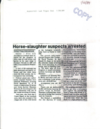 Horse slaughter suspects arrested