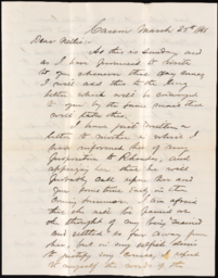 Letter from Henry R. Mighels to Nellie Verrill, March 25, 1866