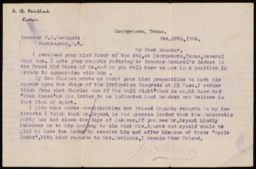 Letter to Senator F. G. Newlands from John Sparks