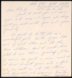 Letter to Leland John Sparks from mother