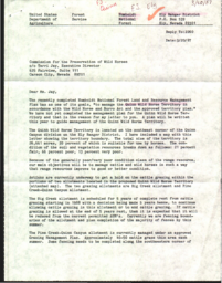 Forest Service letter to commission