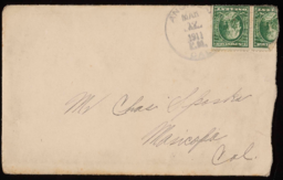 Letter and envelope to Charles M. Sparks from Edwin B. Ferguson, 1