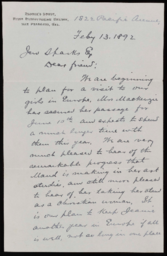 Letter to John Sparks from Robert MacKenzie