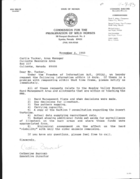 Commission, Wild Horse Organized Assistance (WHOA!) Freedom of Information Act request