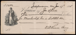 Receipt for fee paid by John Sparks