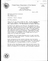 Bureau of Land Management letter to Annie regarding gather comments
