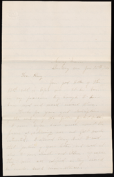 Letter from Nellie Verrill to Henry R. Mighels, January 16, 1866 