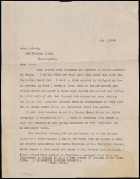 Letter to John E. Leet from Governor John Sparks