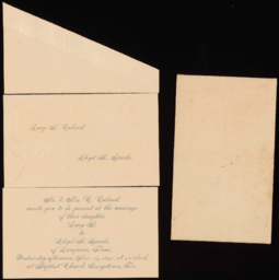 Marriage announcement for Lloyd R. Sparks and Lucy Eubank in Texas