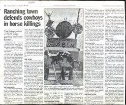 Ranching town defends cowboys in horse killings