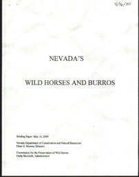 Nevadas Wild Horses and Burros