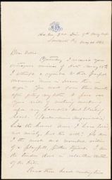 Letter from Henry R. Mighels to Nellie Verrill, May 20, 1863