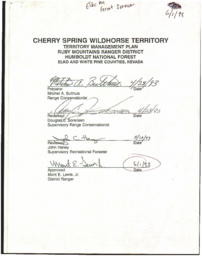 Cherry Spring wild horse territory management plan