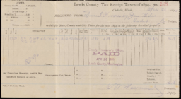 Lewis County tax receipt