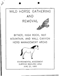 Wild horse removal environmental assessment