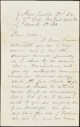 Letter from Henry R. Mighels to Nellie Verrill, March 5, 1863