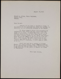 Letter to Robert A. Allen