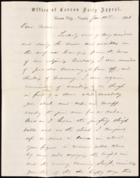 Letter from Henry R. Mighels to Nellie Verrill, January 14, 1866
