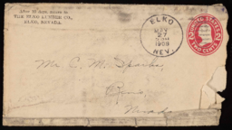 Letter and envelope to Charles M. Sparks from B. G. McBride, 1