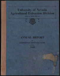 Annual Report of Cooperative Extension Work in Agriculture and Home Economics, State of Nevada, Fiscal Year 1927-1928