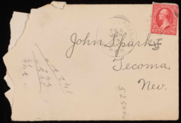 Letter and envelope to John Sparks from Charles M. Sparks