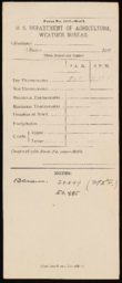 Weather Bureau form