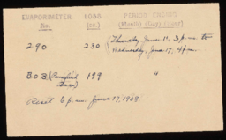 Evaporimeter notes