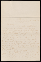 Letter from Nellie Verrill to Henry R. Mighels, November 19, 1865