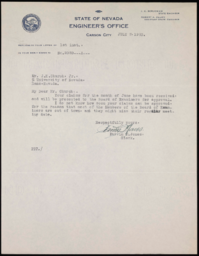 State engineer's office letter
