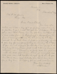 Letter to Charles M. Sparks from A. C. Strachan