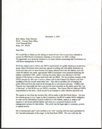 Letter To Robert Abbey, Director, Bureau of Land Management