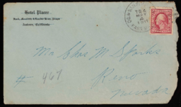 Letter and envelope to Charles M. Sparks from Bill Peckham, 2