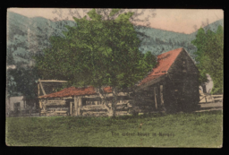 Postcard of oldest house in Nevada, to Charles M. Sparks from Dollie