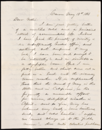 Letter from Henry R. Mighels to Nellie Verrill, May 13, 1866
