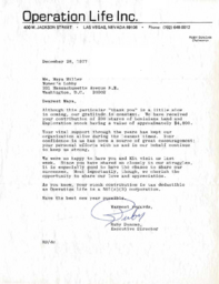 Letter written by Ruby Duncan to Maya Miller, December 28, 1977