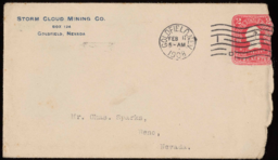 Letter and envelope to Charles M. Sparks from M. B. Aston, 1