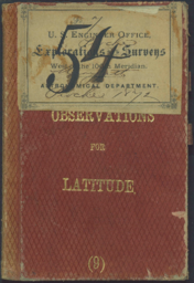 Wheeler Survey field notebook no. 7: observations for latitude