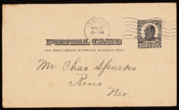Postcard to Mr. Chas Sparks from R. Herz and Bro., Inc.